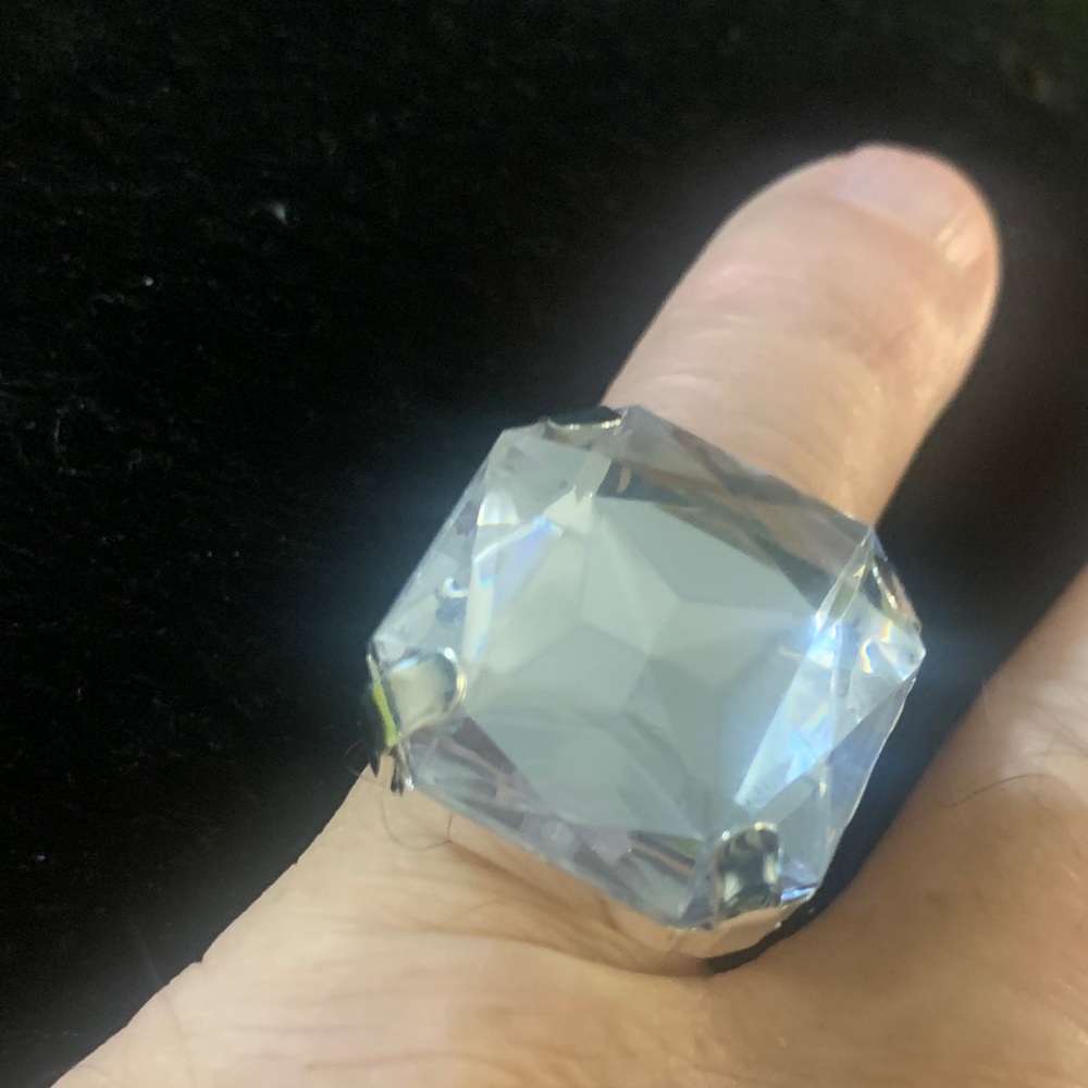 Large Clear Rhinestone Ring